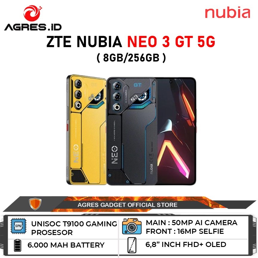 ZTE Nubia Neo 3 GT 5G 8GB/256GB Garansi Resmi Nubia Indonesia