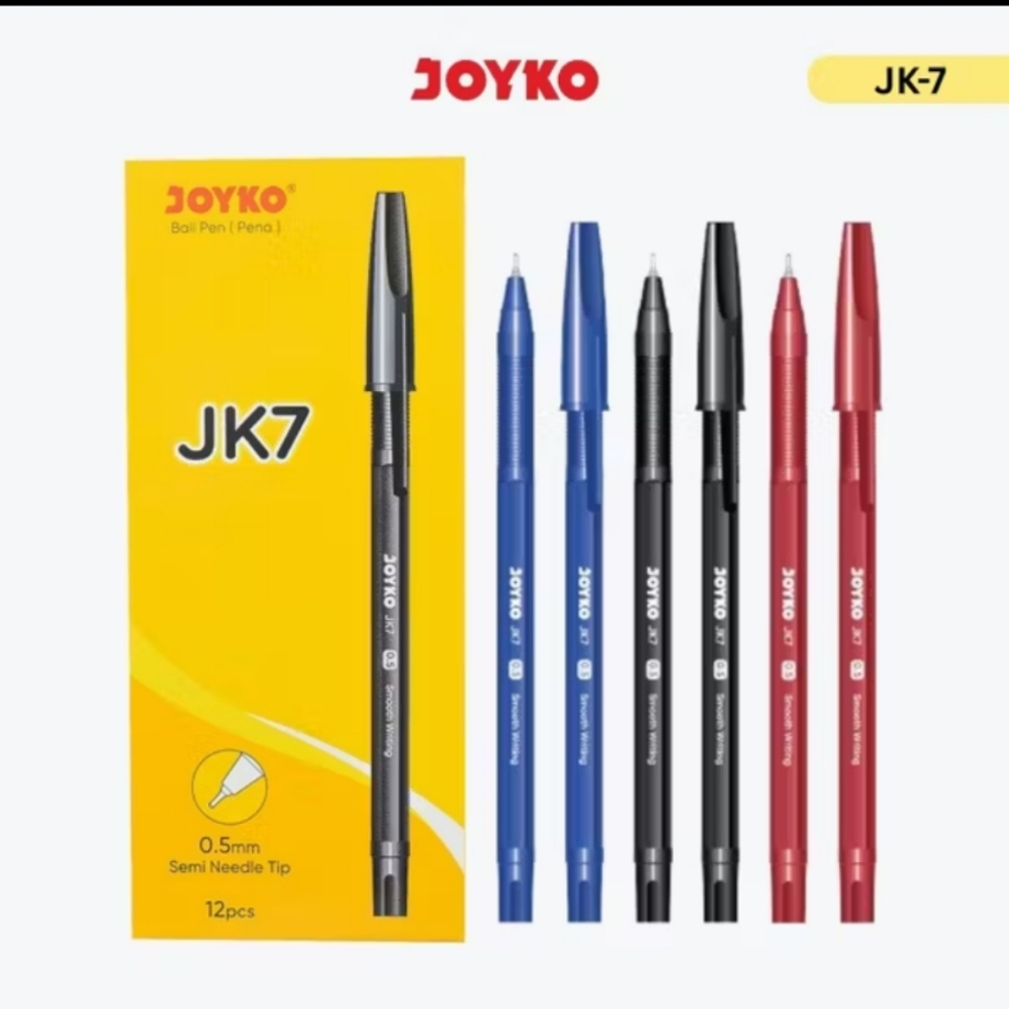 

JOYKO Pulpen Ball Pen 1 Box isi 12 JK-7 Pena 0.5mm