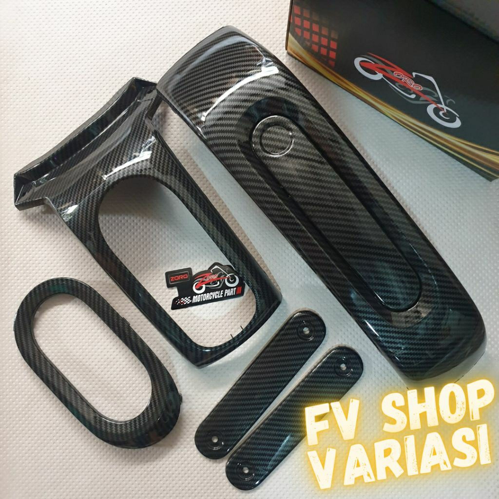 Cover tutup dasi fazzio karbon / speedo / list body / ducktail stop belakang fazzio  karbon wtp celu