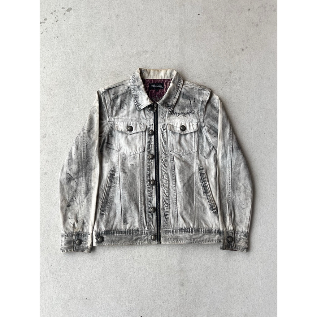Japanese brand “Bernings Sho” Y2K zip-up trucker jacket