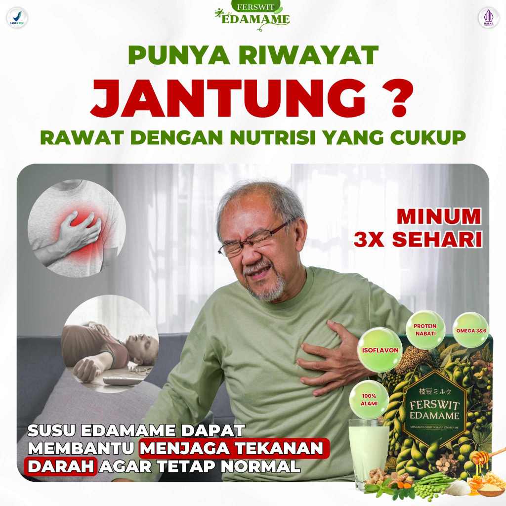 

Ferswit Susu Edamame Jepang Asli Original - Untuk Sakit Sendi, Kolestrol, Asam Urat & jantung