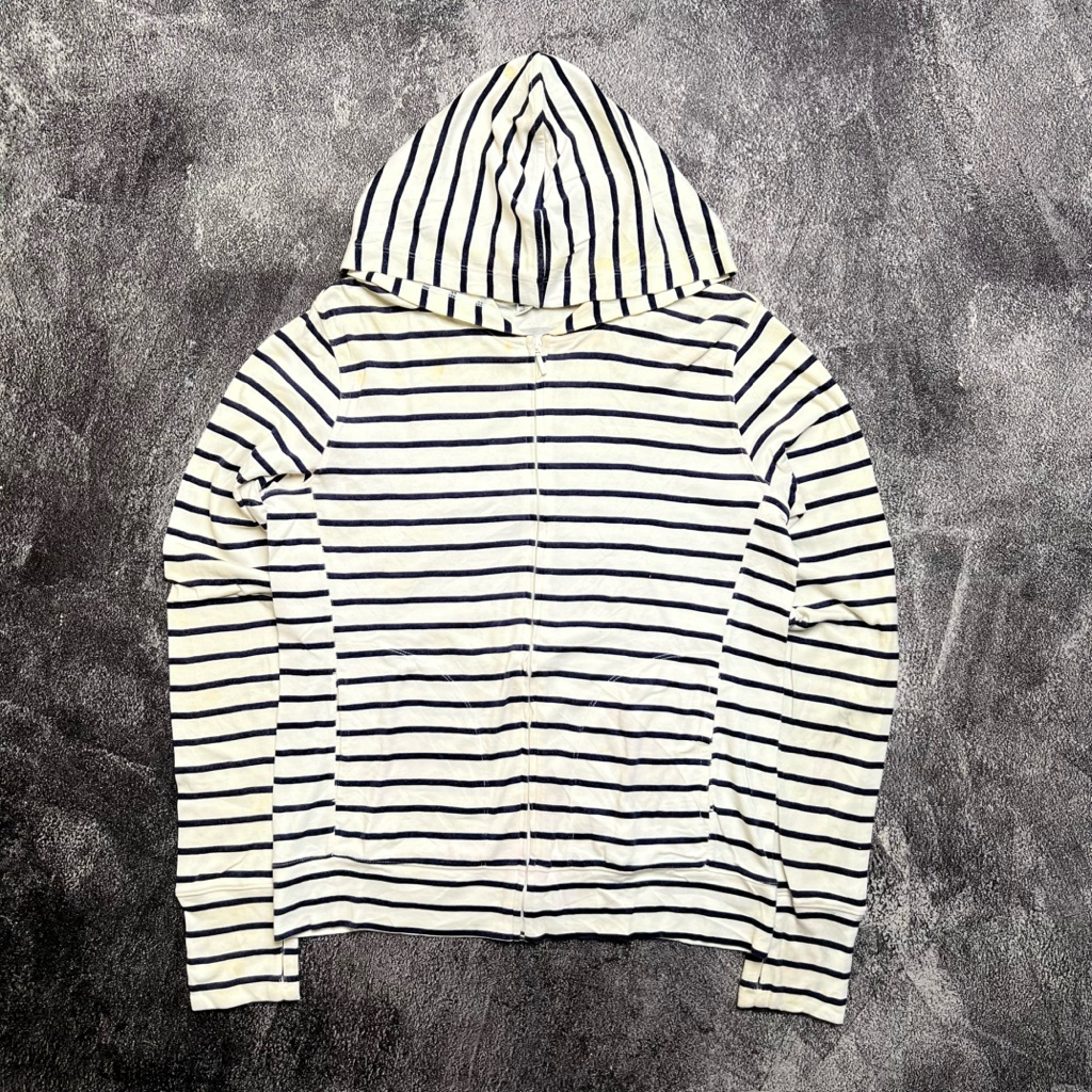 Zip Hoodie Uniqlo Stripe Sz M original
