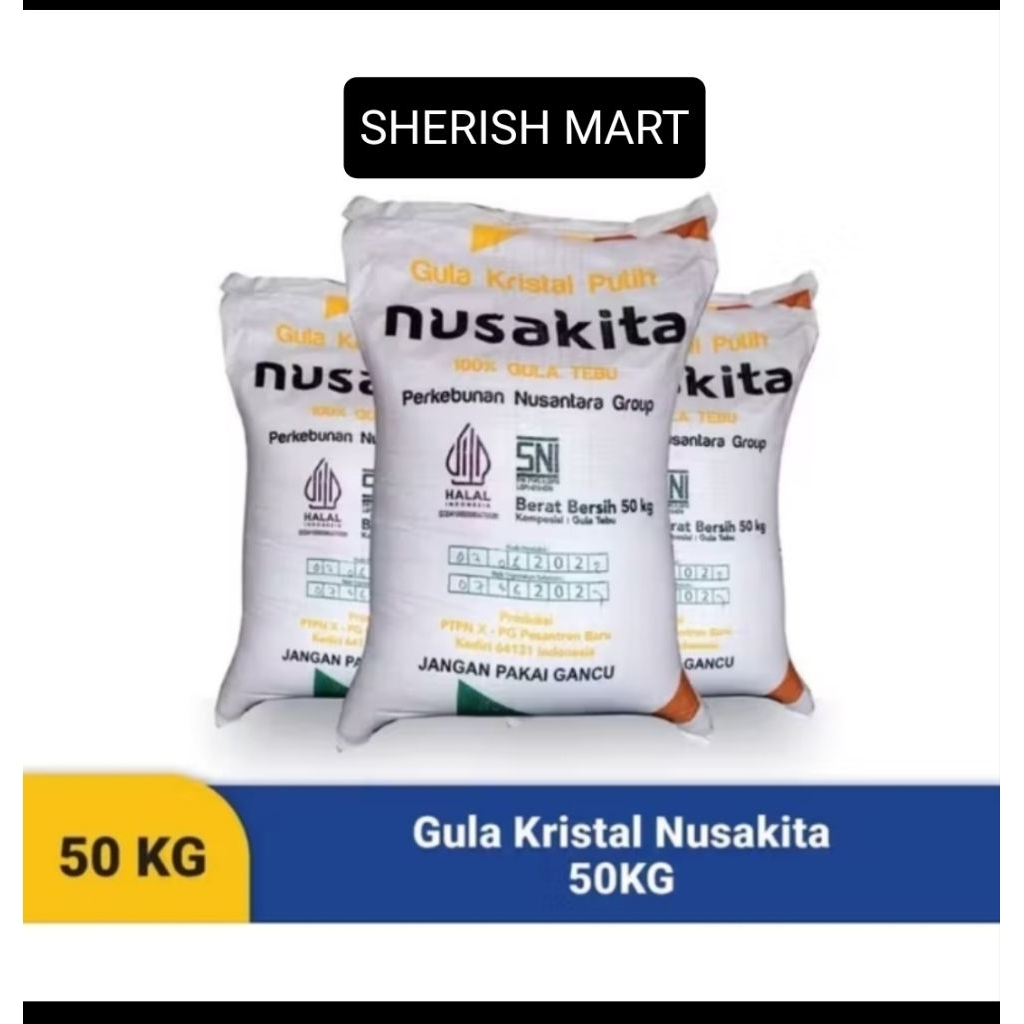 

GULA NUSA KITA 50KILO LOSS 1 sak