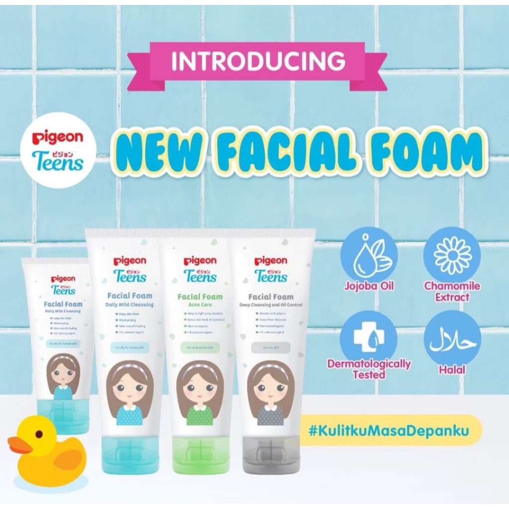 Facial Wash Pigeon / Sabun Cuci Muka Anak - Anak / Ukuran 100 gram