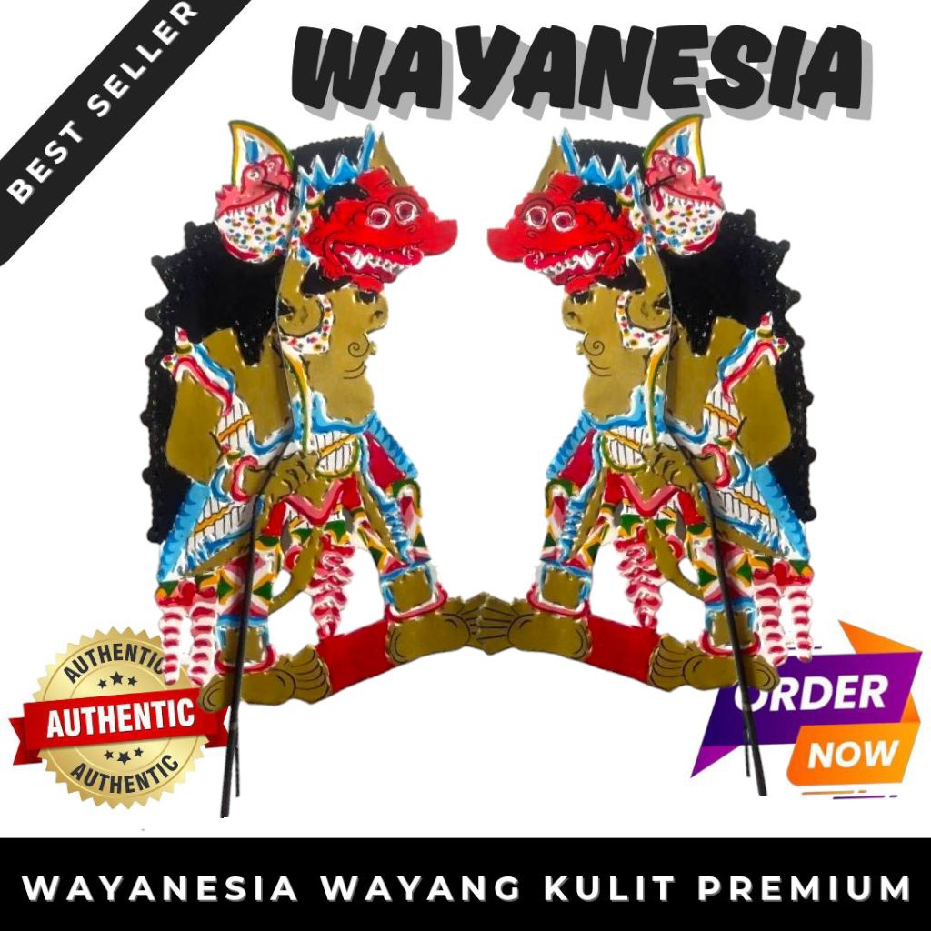 WAYANG kulit BUTO PATIH BAHAN KULIT KERTAS TEBAL DOBEL