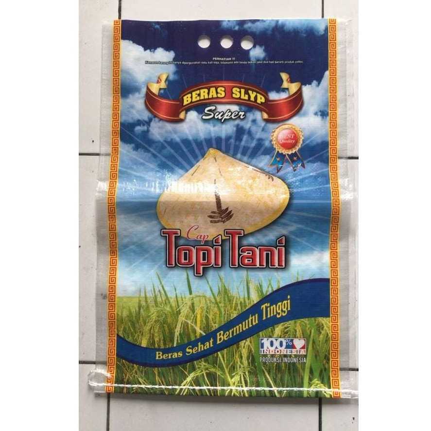 

JD.en Karung Beras Cap Topi Tani Karung Laminasi Kemasan 5 Kg