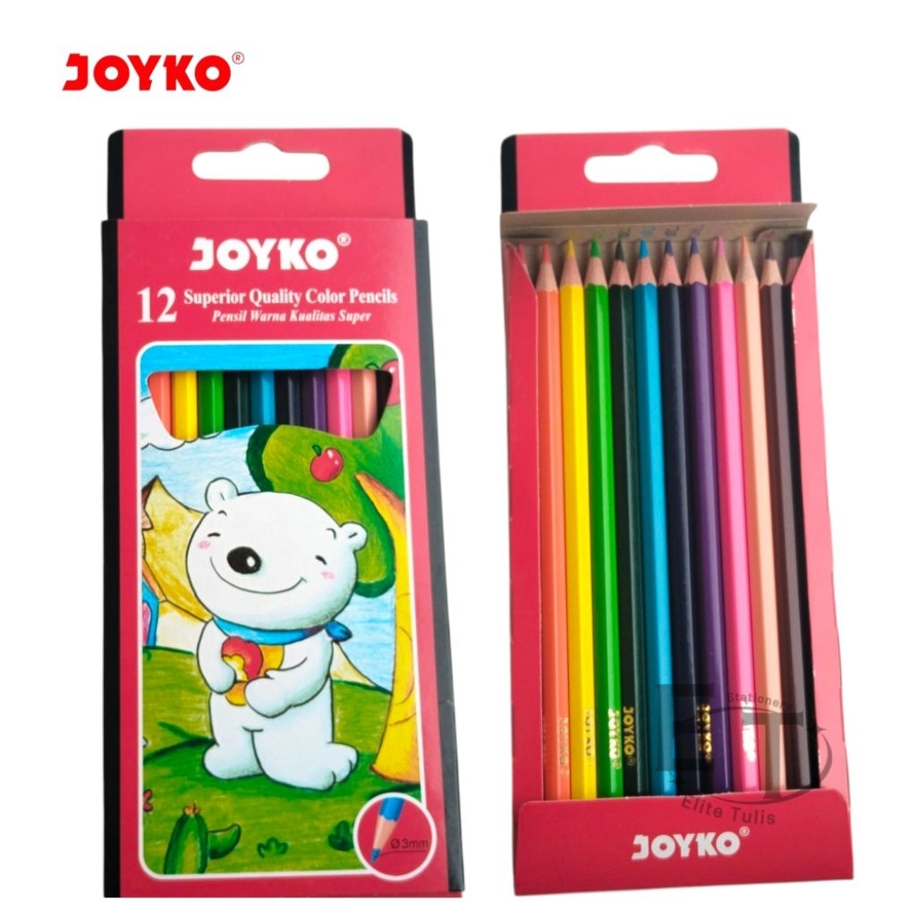 

SATU SET (12 WARNA) Pensil Warna isi 12 Panjang Joyko CP-12PB