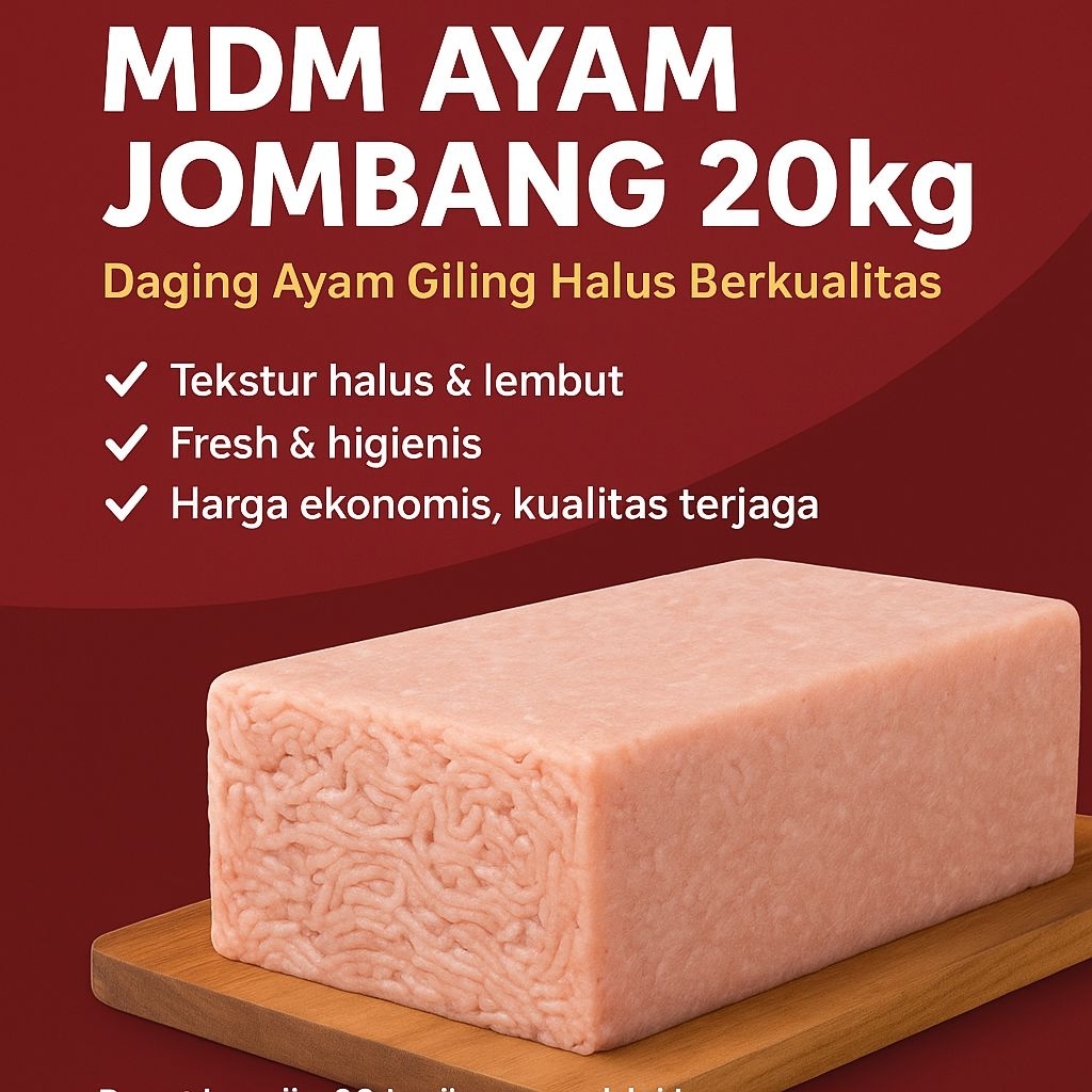 

MDM Ayam Jombang 20kg/4box - MDM Ayam Olahan - Ayam tanpa tulang - Ayam cincang