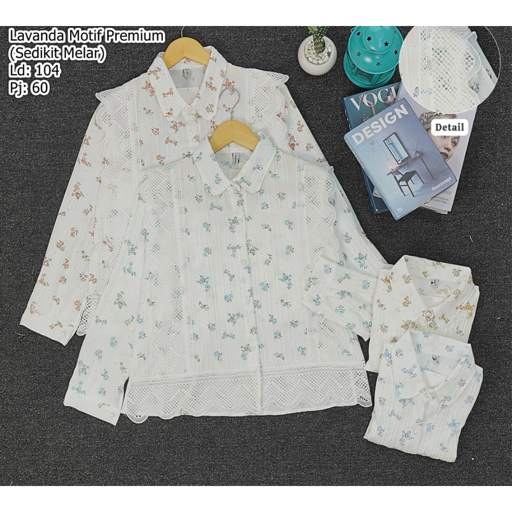 rdvogue-Lavanda Blouse katun linen motif premium