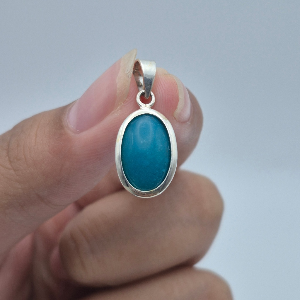 Liontin perak handmade batu bacan doko majiko natural bacan doko majiko
