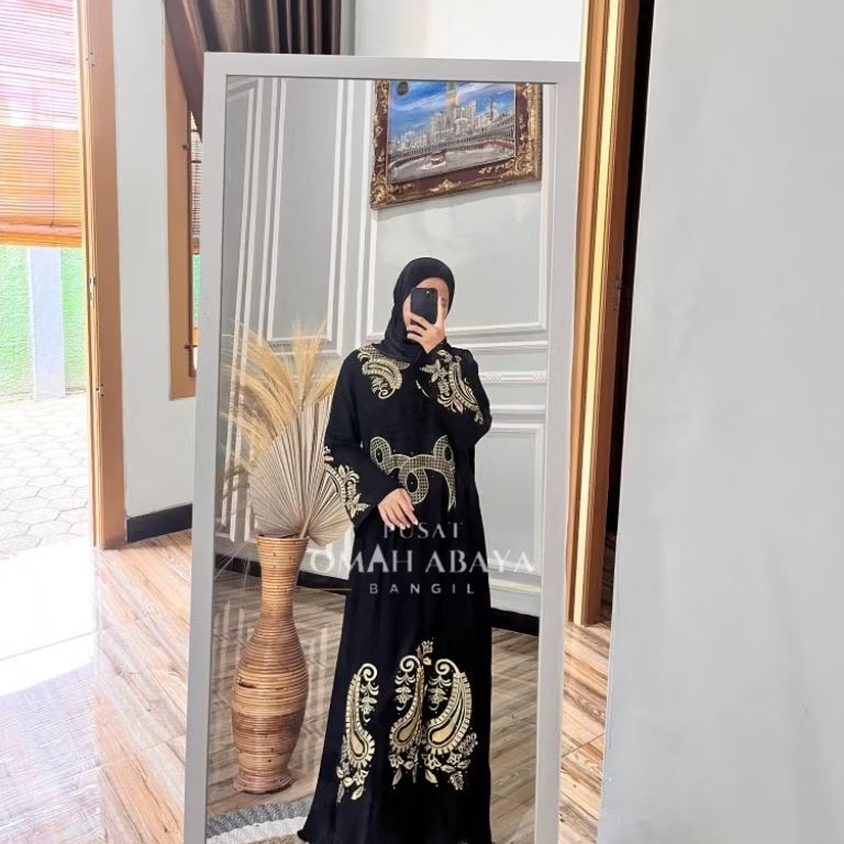 Abaya sabuk melengkung dewasa - Gamis terbaru dan kekinian - abaya arab Saudi - jubah jumbo - busana