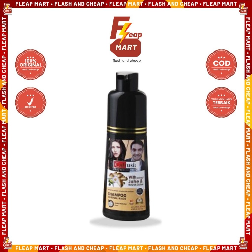 CULTUSIA Shampoo Original Black 160ml - With Ekstrak Jahe & Minyak Zaitun