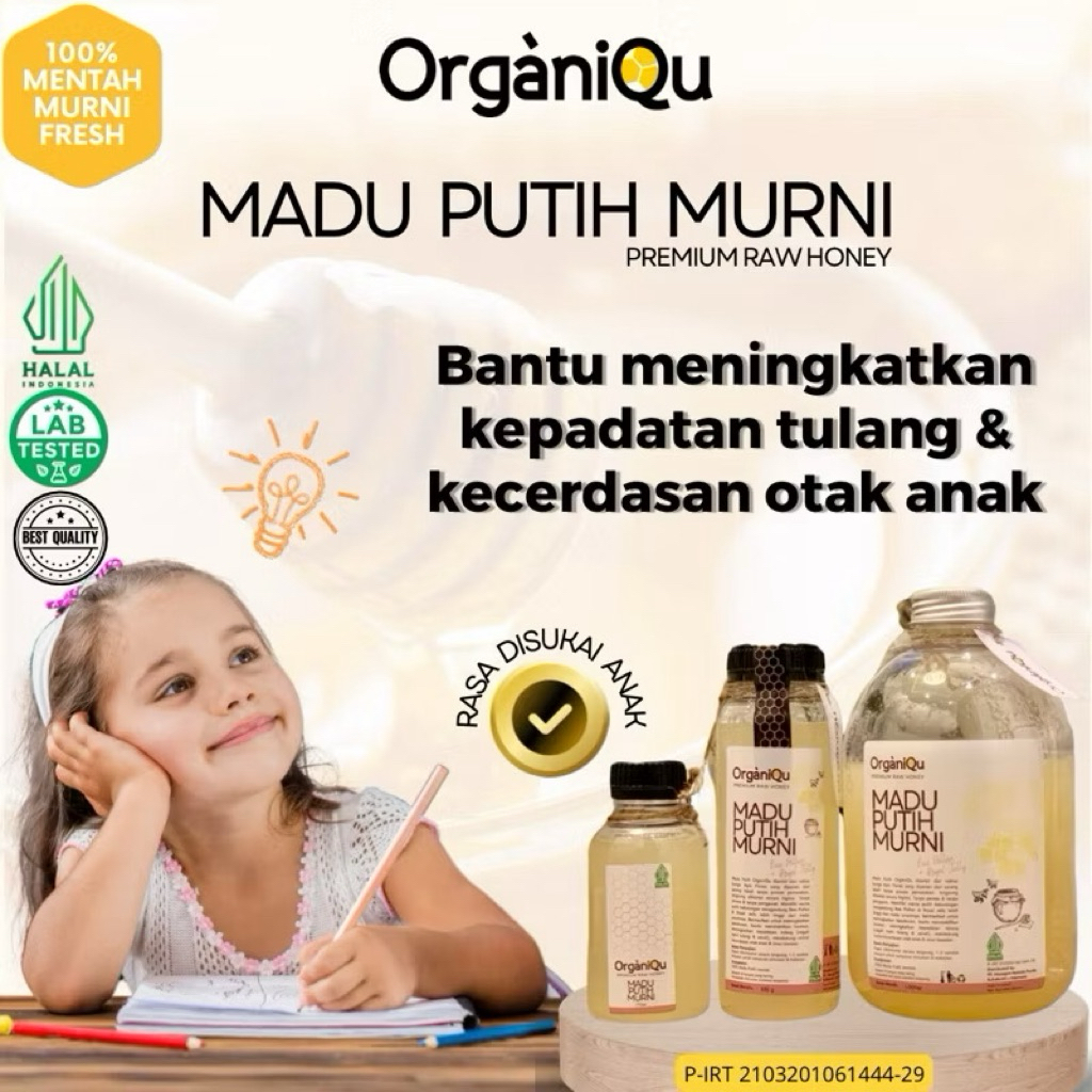 

MADU PUTIH MENTAH PREMIUM bantu PERBAIKI NAFSU MAKAN ANAK, dukung PROMIL, MELANCARKAN HAIDH, MENORMALKAN HORMON & MENGUATKAN IMUN (Raw White Honey)