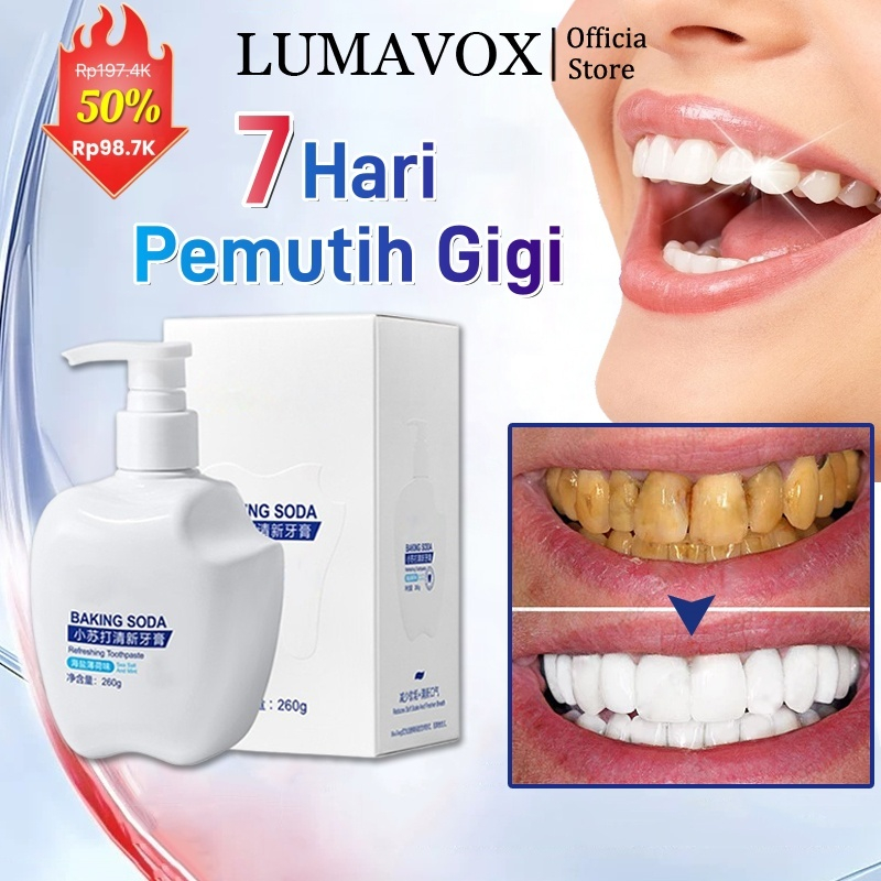 LUMAVOX Odol Pemutih Gigi Dan Karang Gigi Pasta Gigi Probiotik Pembersih Gigi Kuning Dan Karang Pero