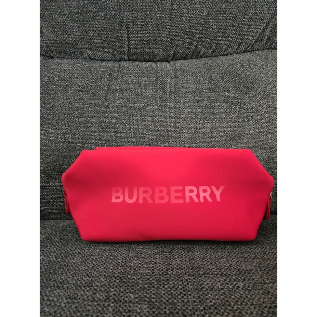 Vipgift Original Burberry Toiletry Bag Pouch Red