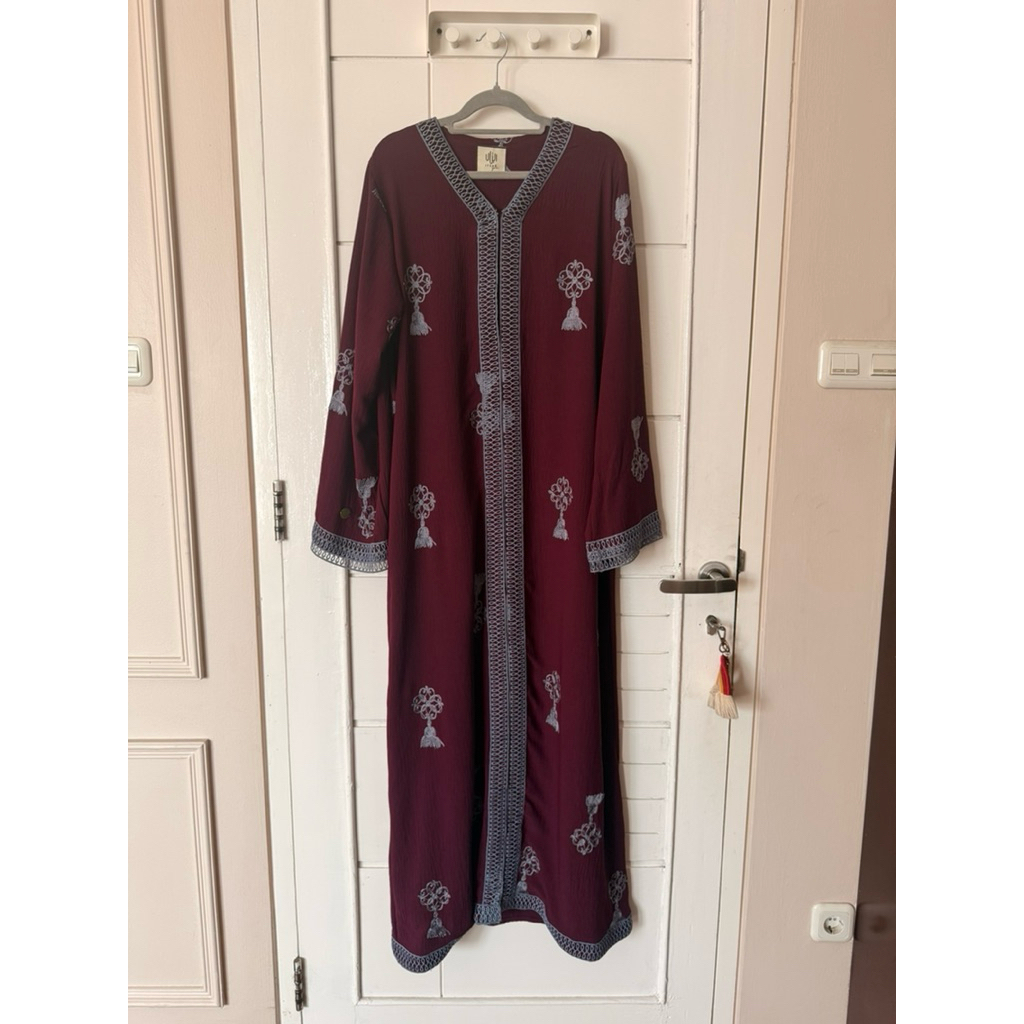 ABAYA ITSAR SYARI MARRAKECH MAROON PRELOVED