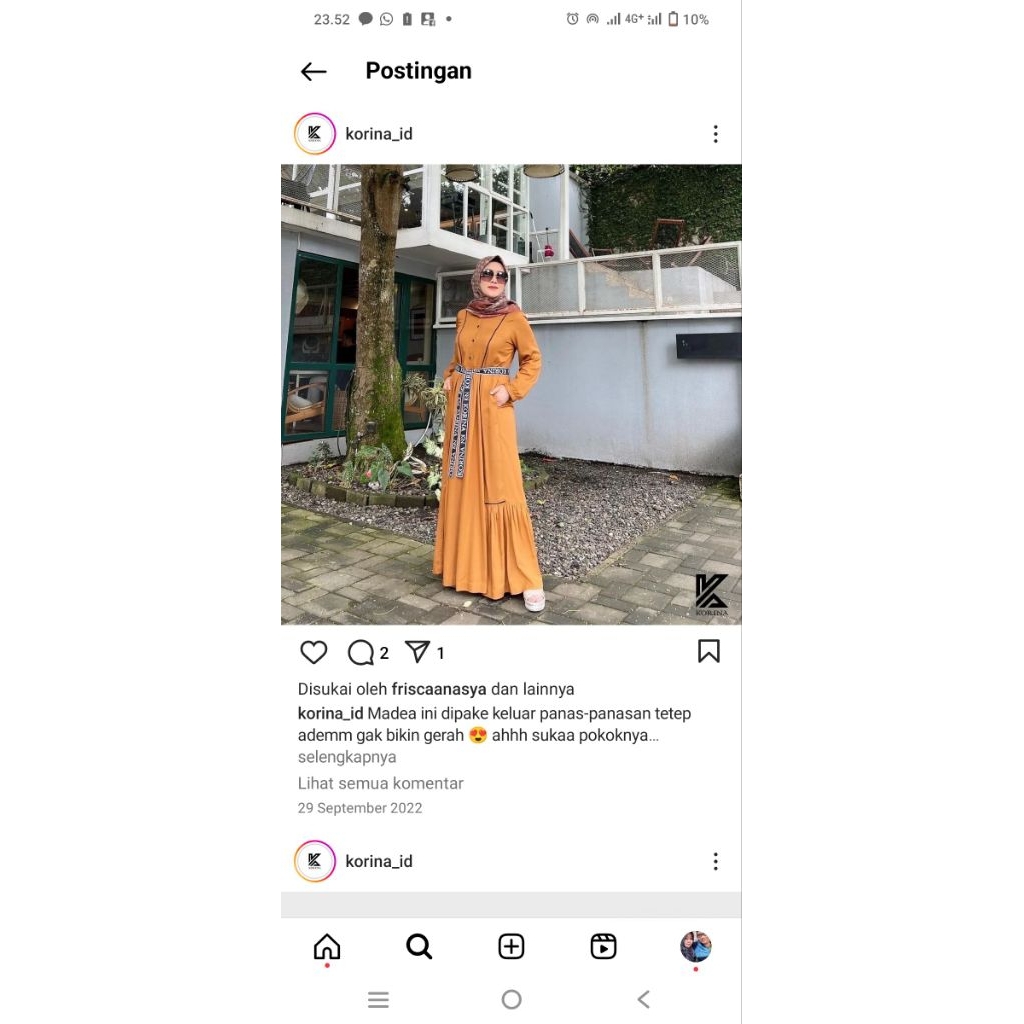 korina new ukuran M / L jual rugi ada tag baru busana