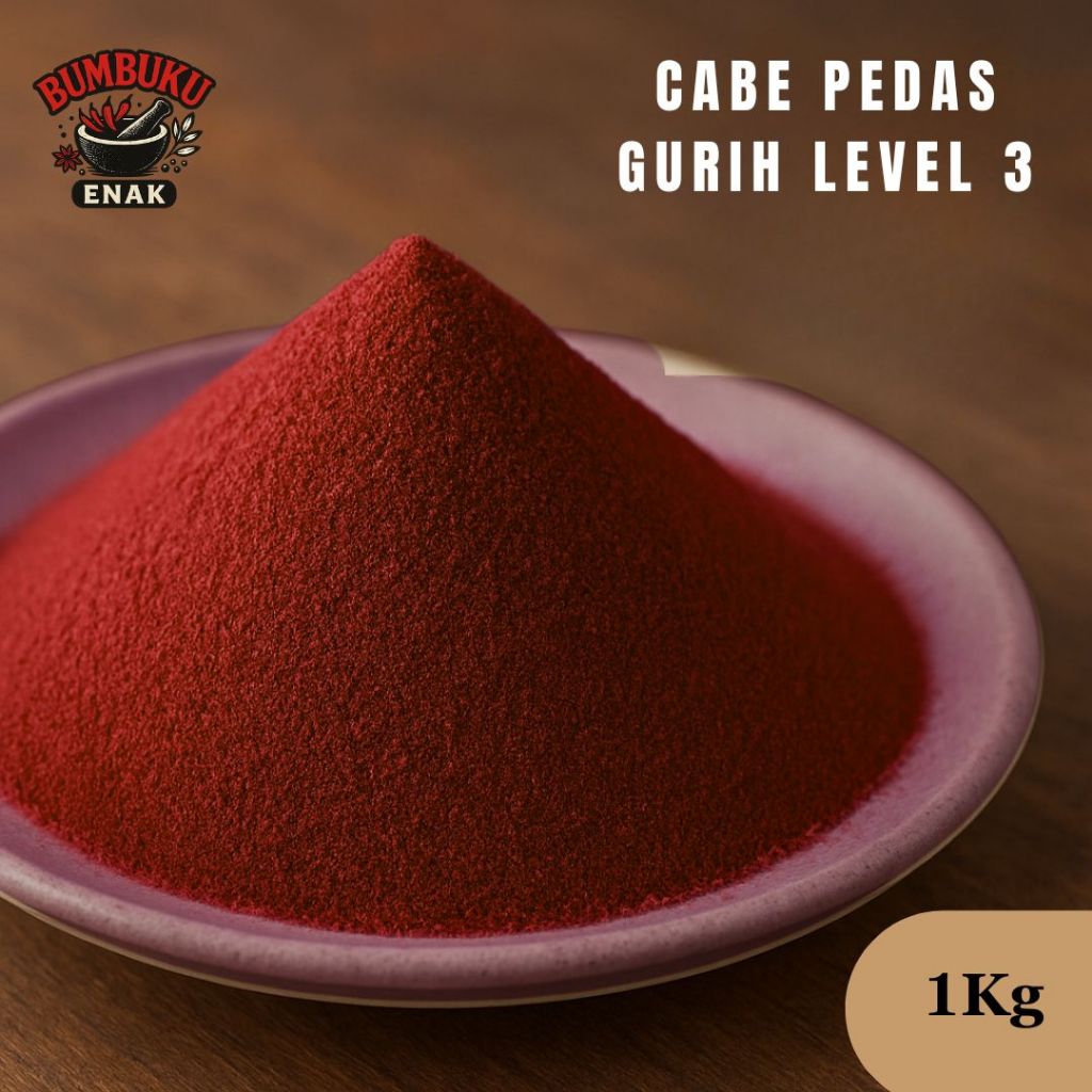 

Cabe Bubuk Pedas Gurih Level 3 Tanpa MSG 1kg – Bumbu Tabur Ringan Aman, Cocok Segala Usia & Menu Harian