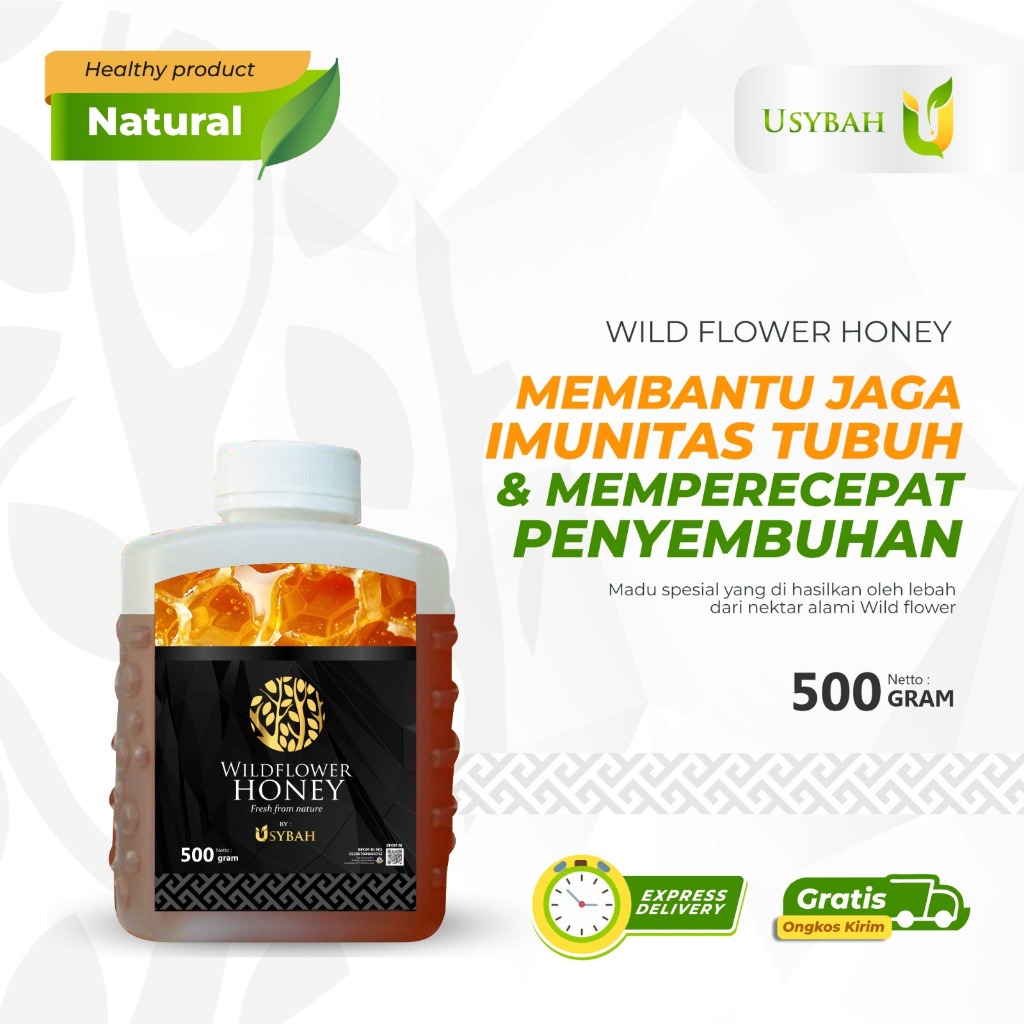 

Madu Wildflower Honey Asli 500gr – 100% Murni Nektar Bunga Liar, Manis Alami & Sehat