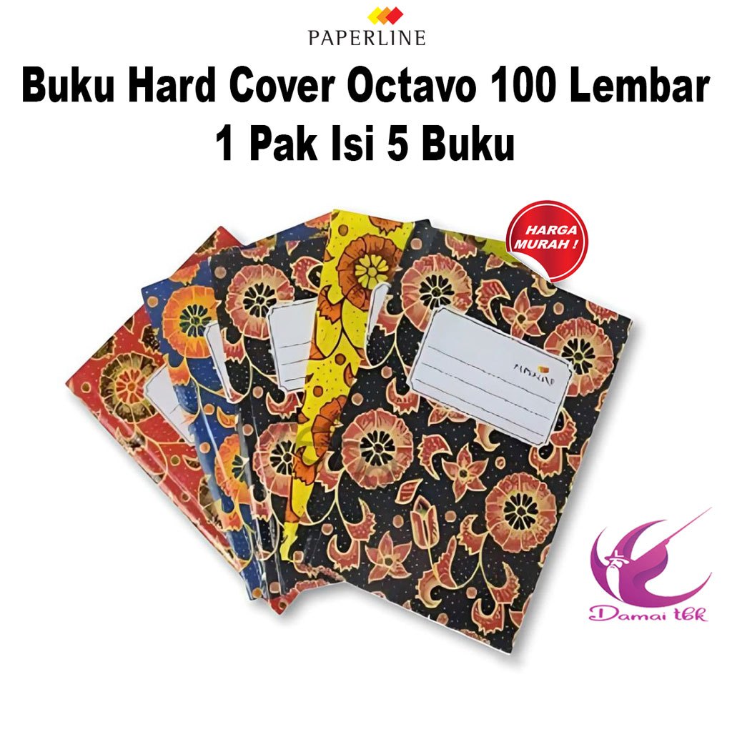 

( 1 Pak isi 5 Buku) Buku Oktavo Octavo A6 Paperline 100 lembar