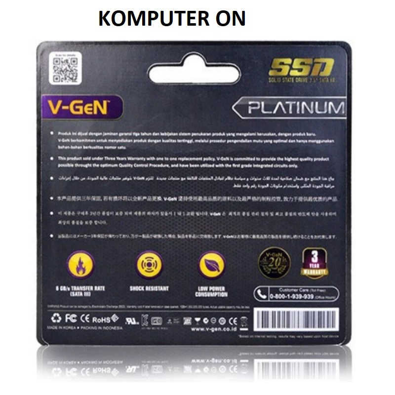 SSD V-GEN VGEN PLATINUM 256GB SATA 3