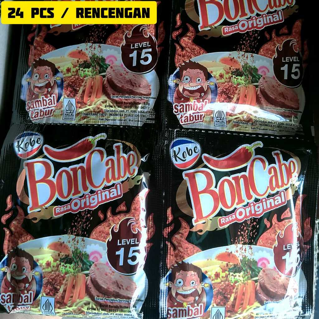 

Sambal Tabur Boncabe original level 10 12pcs Serenceng
