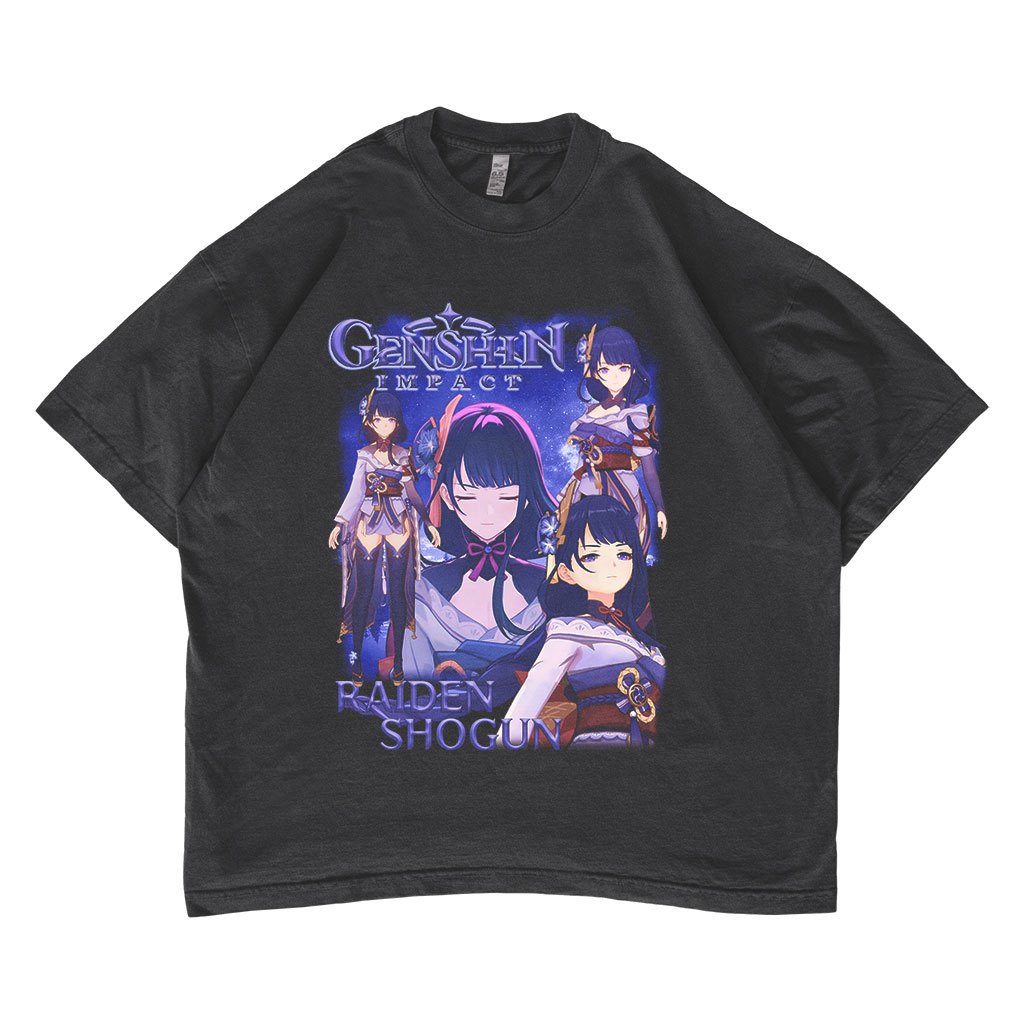 Genshin Impact Raiden Shogun Oversized T-shirt Game