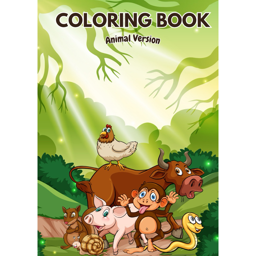 Buku Mewarnai Anak – Tema Hewan Lucu (PDF Download)