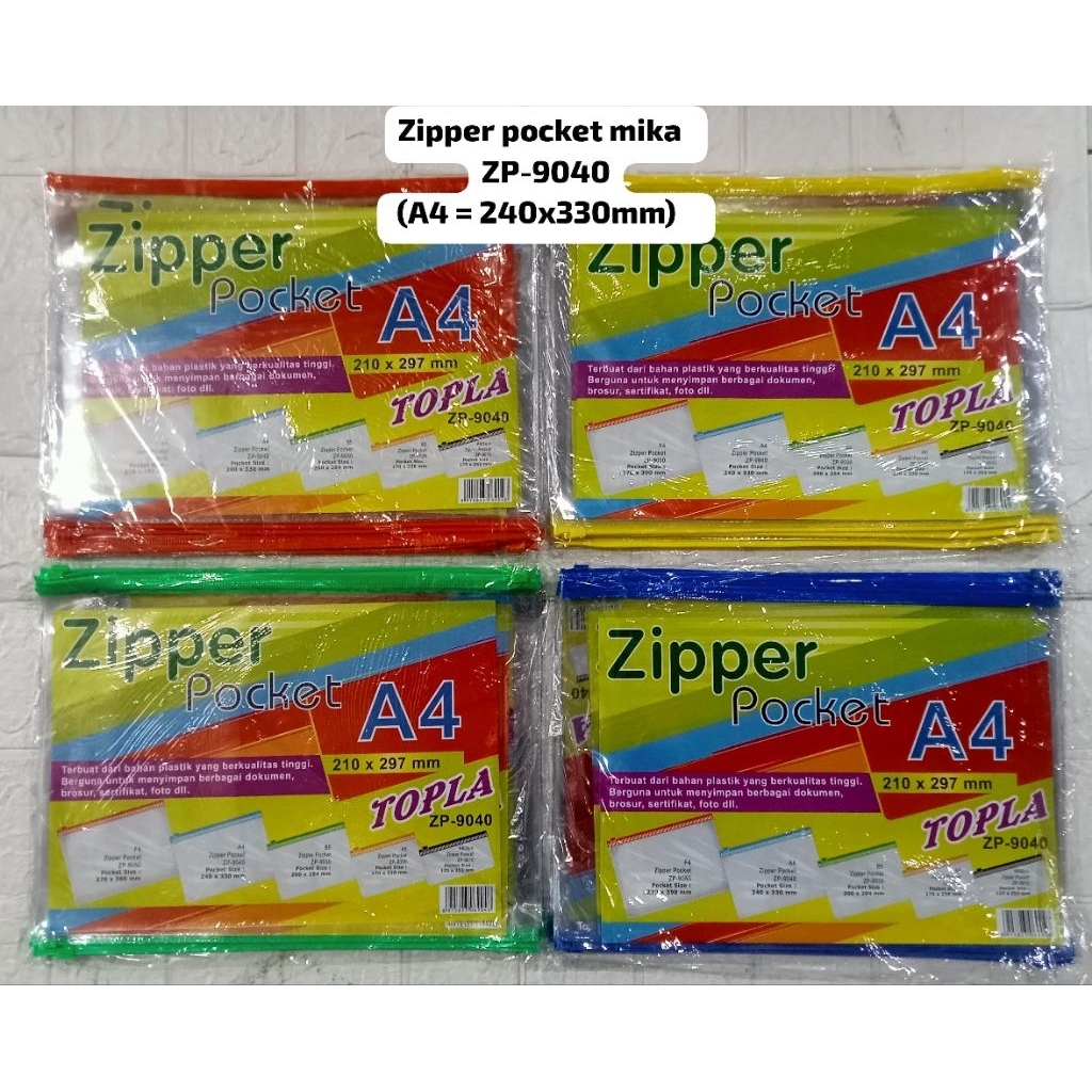 

map zipper pocket A4 perlusin ✓ ATK