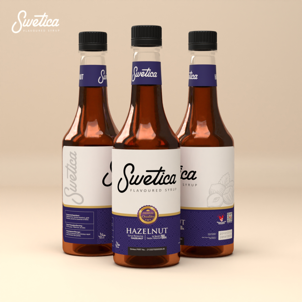 

Hazelnut Syrup Premium 760ml Swetica | Sirup Hazelnut Horeca Kopi Bartender