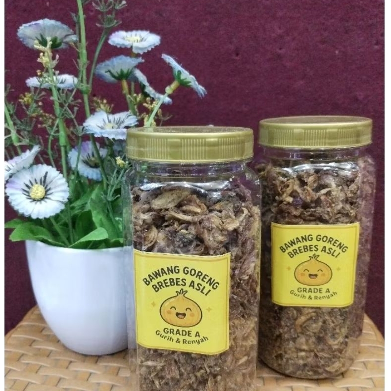 

Bawang Goreng Asli Brebes Grade A 120grm Kemasan Toples