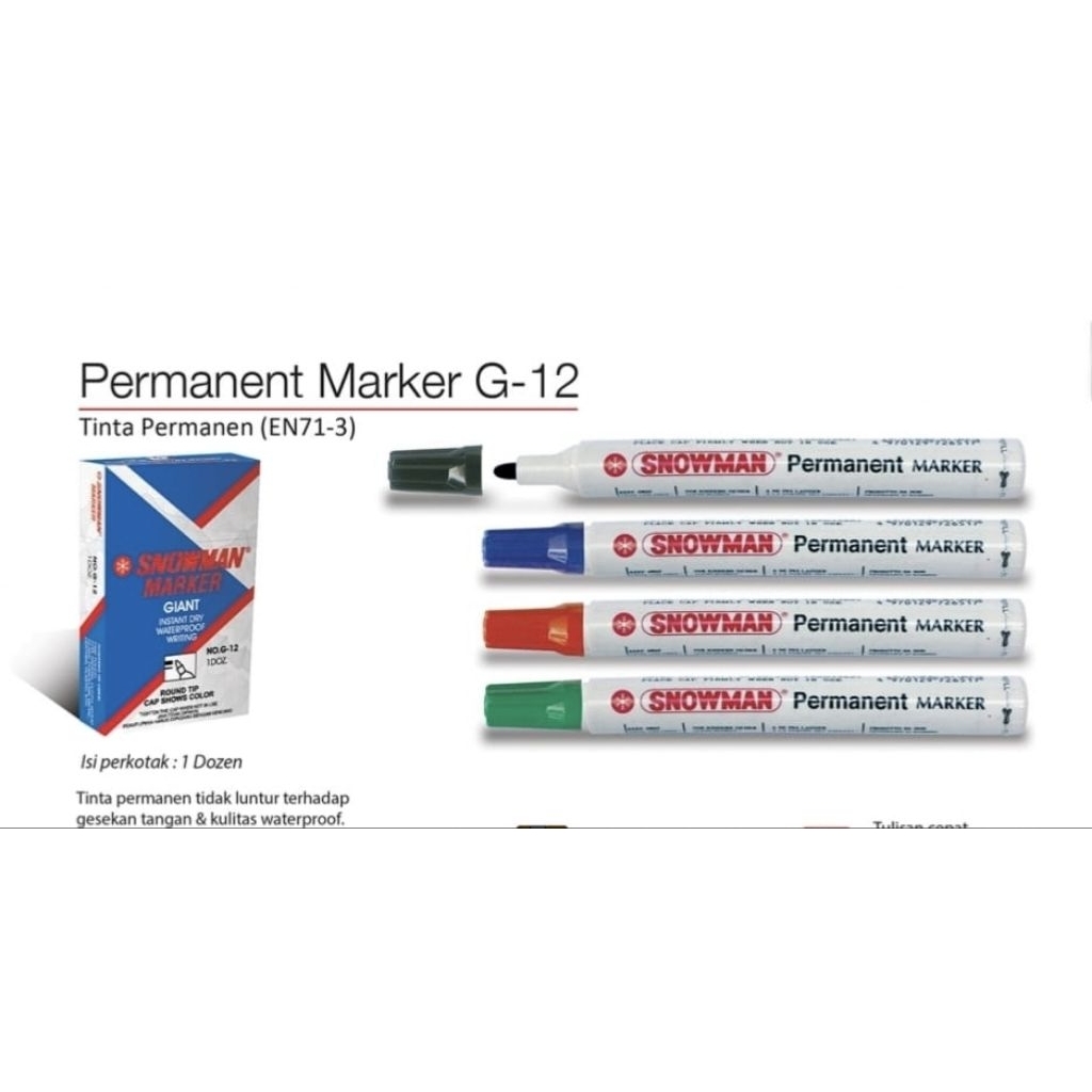 

(1pc) Spidol Snowman Maker permanent dan Tidak permanent whiteboard