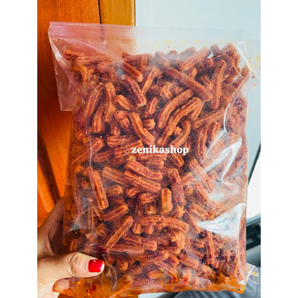 

keripik seblak ceker 1kg pedas daun jeruk