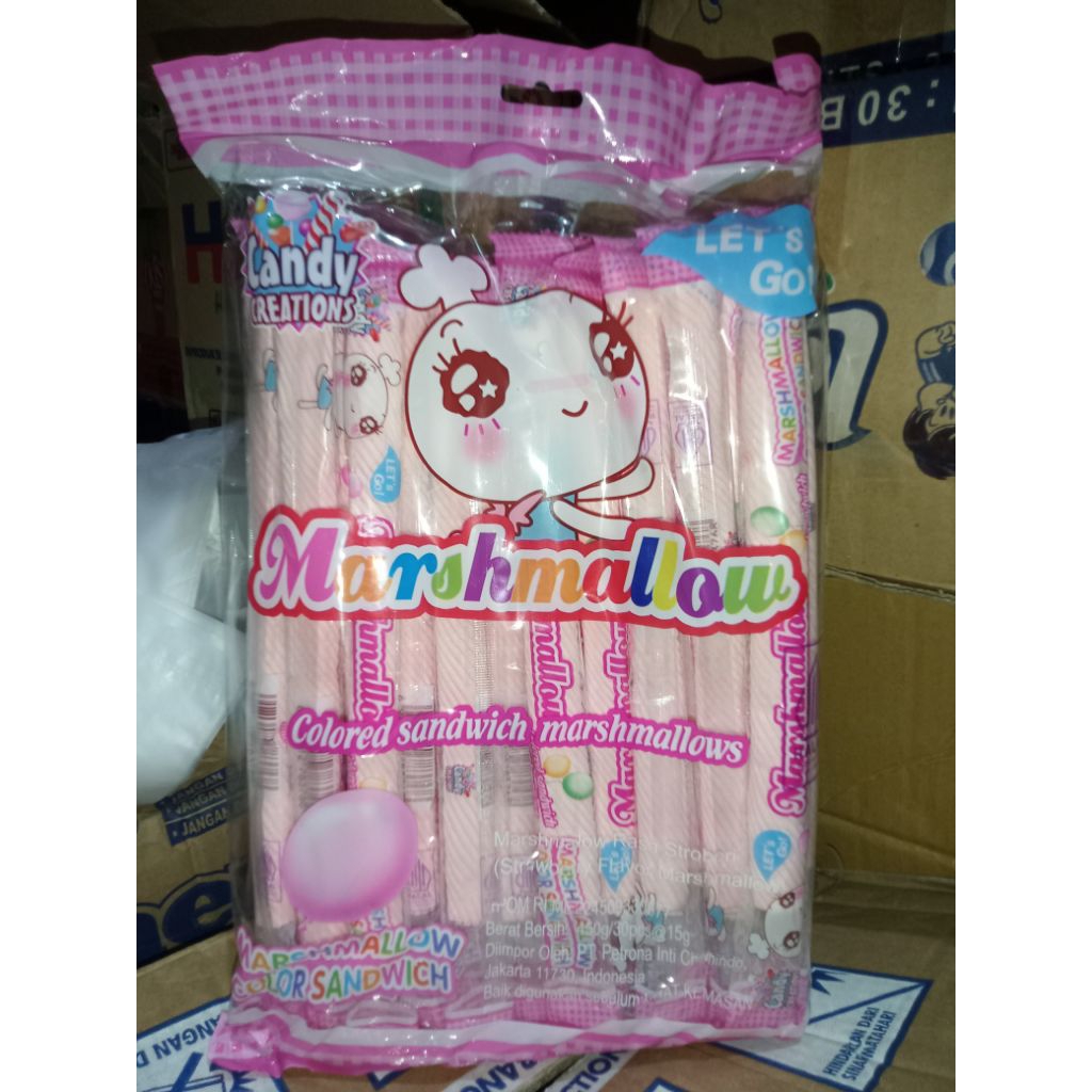 

Marshmallow/Marshmallow unik/marshmallow lucu/marshmallow panjang/marshmallow kepang