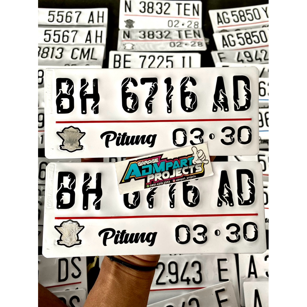 PLAT  WARNA PUTIH//PLAT  BAUT TANAM//PLAT  VARIASI