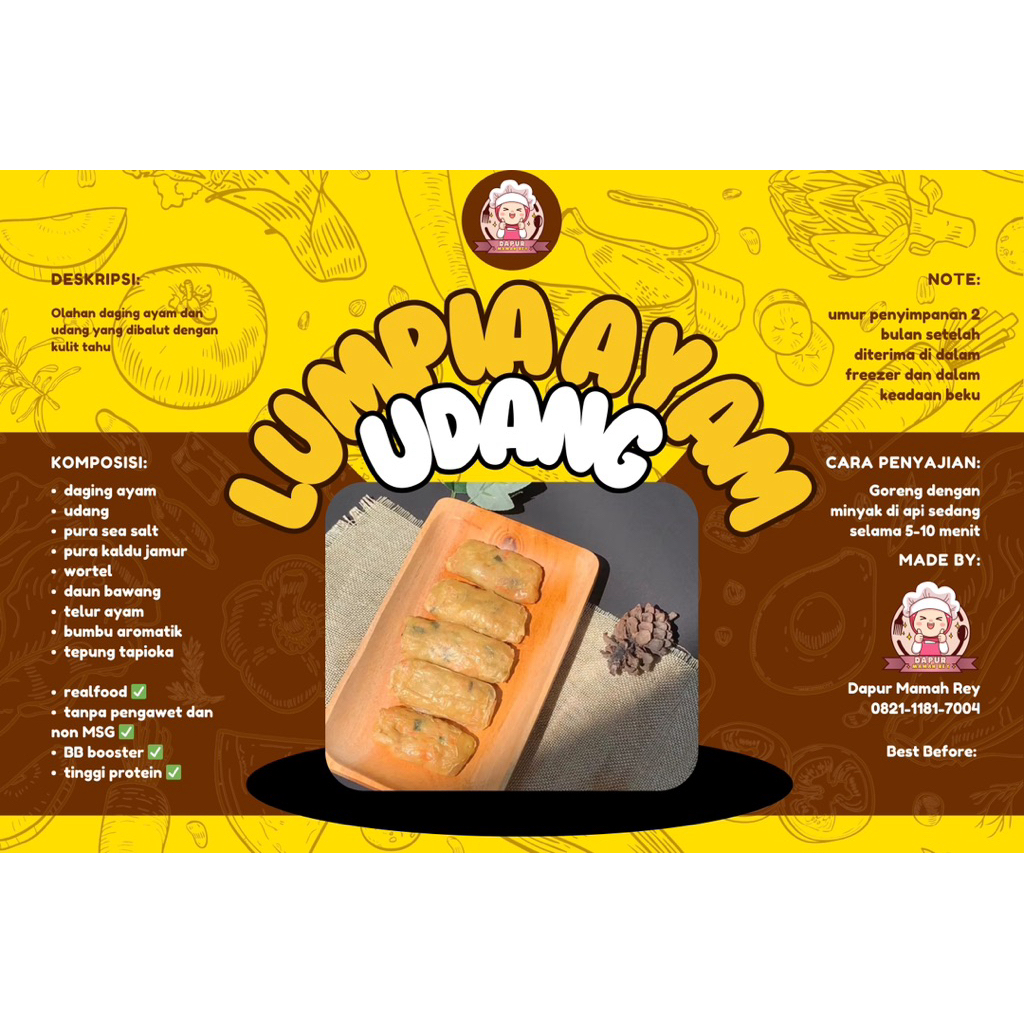 

[FROZEN] LUMPIA AYAM UDANG |HOMEMADE |MPASI SEHAT| BB BOOSTER |FINGER FOOD