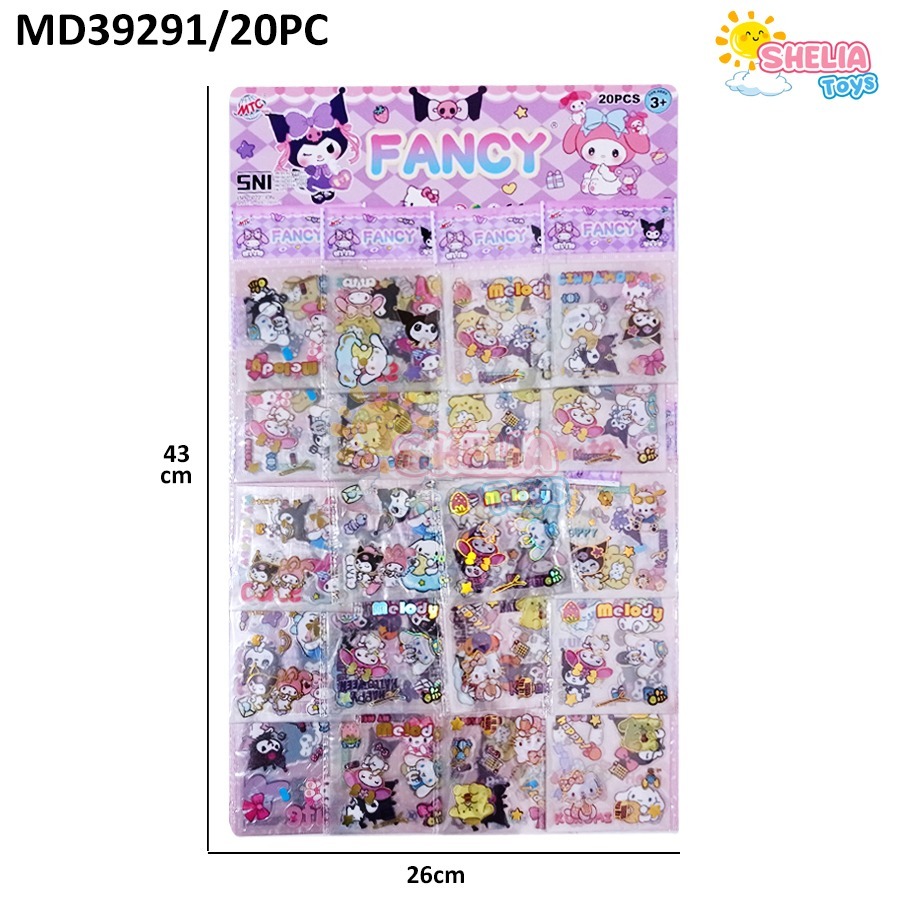 

MD39291-FANCY STICKER LUCU ANAK PEREMPUAN 1 LEMBAR ISI 20