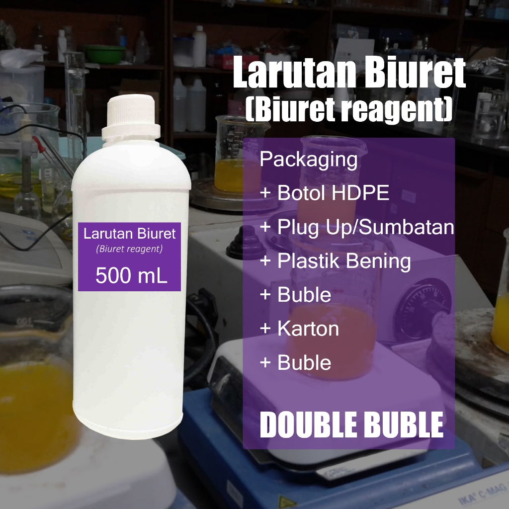 Larutan Biuret 500ml / Reagen Biuret/ Biuret reagent / Larutan Uji Protein