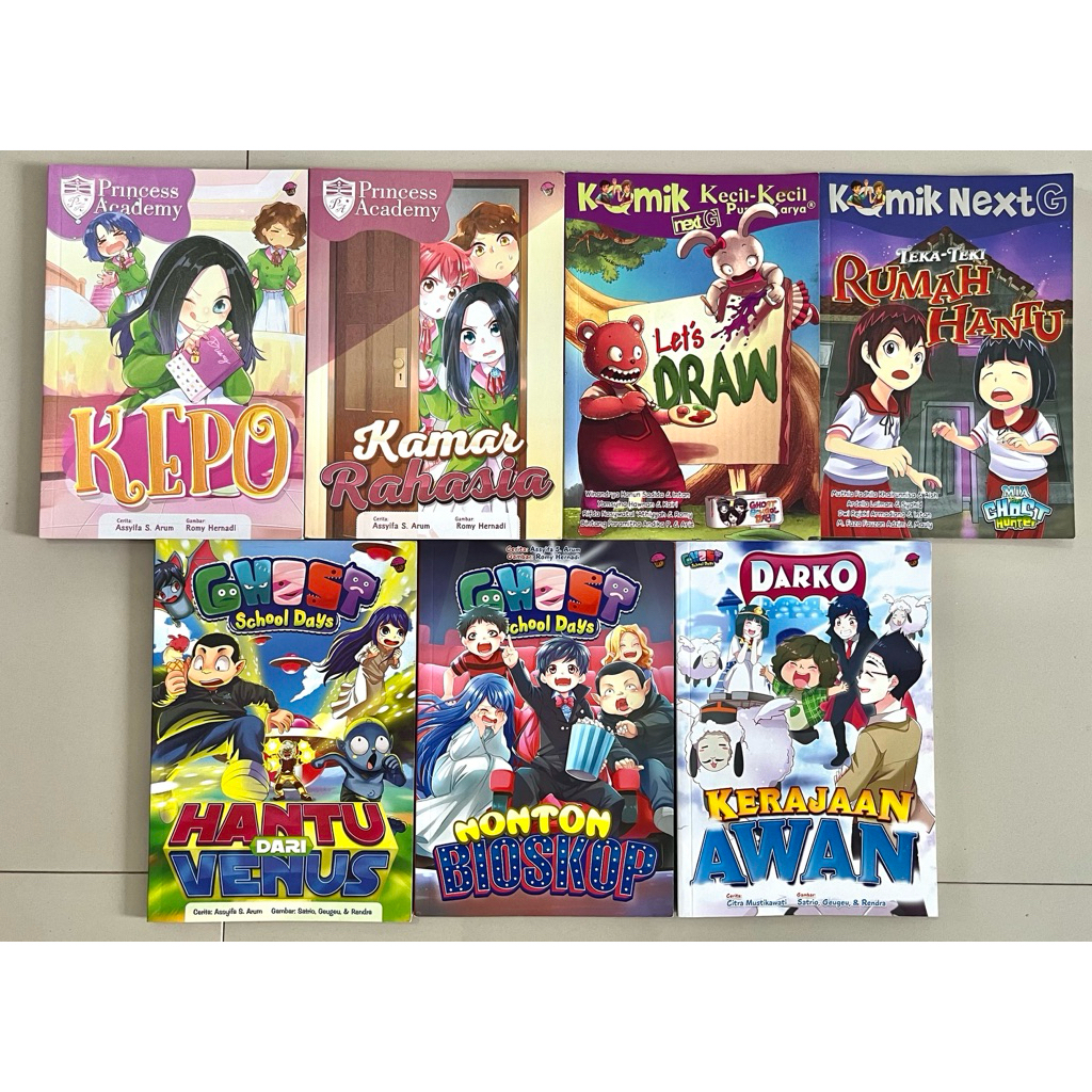 PRELOVED KOMIK (princess academy, KKPK, Komik Next G, GHOST School Days, DARKO)