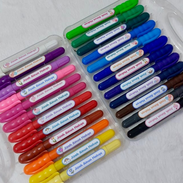 

Stiker pensil nama custom isi 40pcs (baca deskripsi)