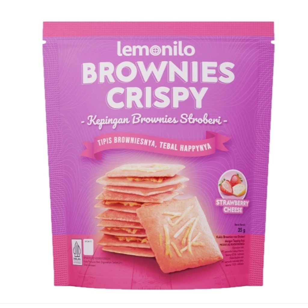 

Lemonilo Brownies Krispi Stroberi Keju 35 g