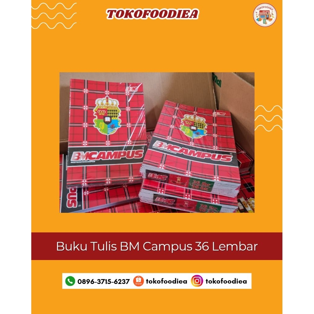 

Buku Tulis BM Campus 10 Buku Isi 36 Lembar Dunia Campus Buku Sekolah | Tokofoodiea