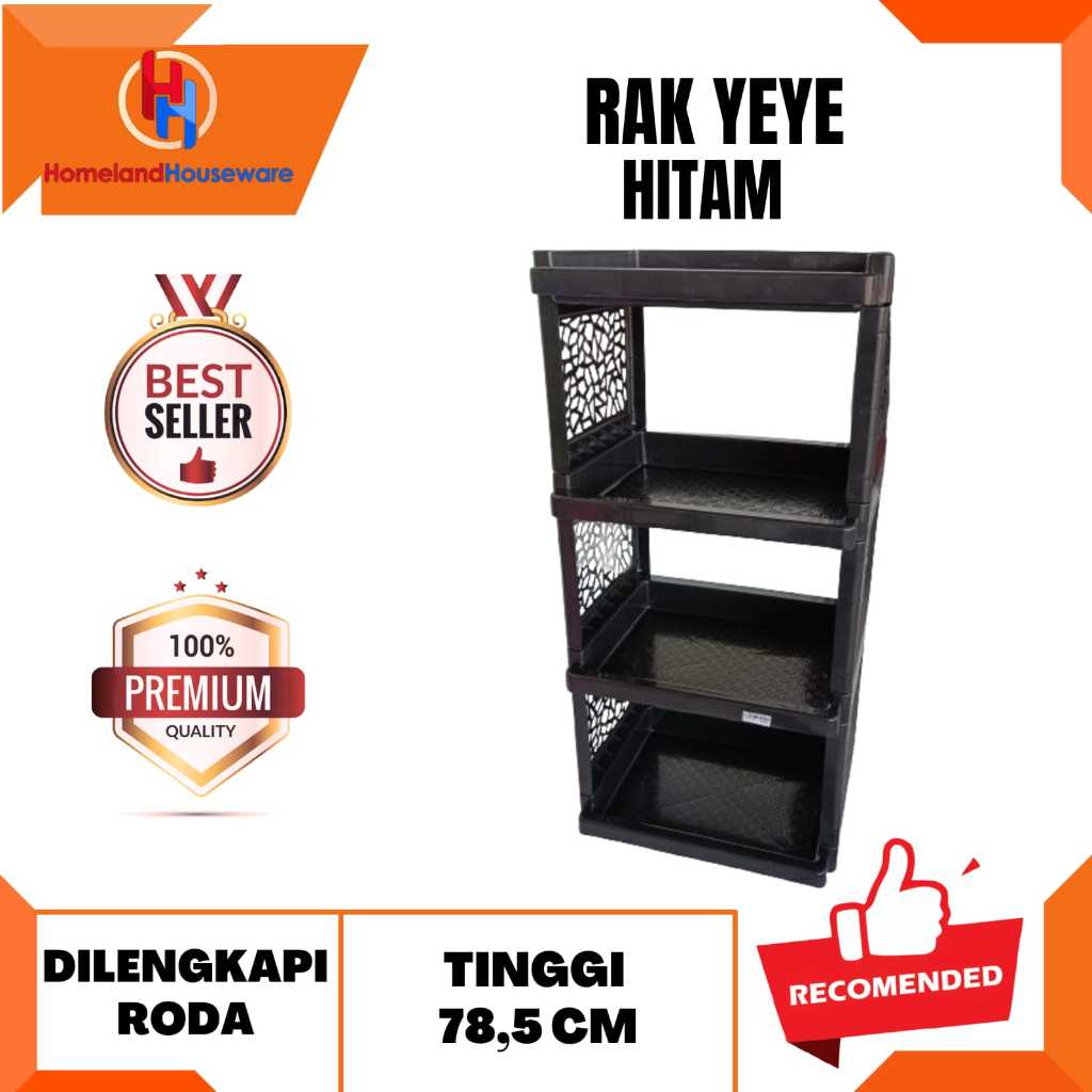RAK YEYE HITAM/RAK YEYE HITAM SUSUN 4/RAK SAGITA HITAM SUSUN 4/RAK SAGITA SERBAGUNA SUSUN 4/RAK PLAS