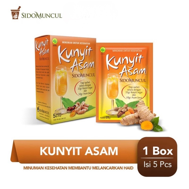 

[oddsolshop] pekanbaru/Sidomuncul Bubuk Minum Instan Kunyit Asam 25GR 5 PCS Sido Muncul