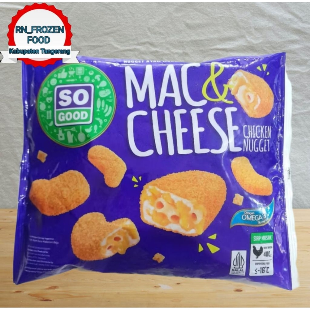 

SO GOOD NUGGET MAC & CHEESE KEMASAN ISI 400gr