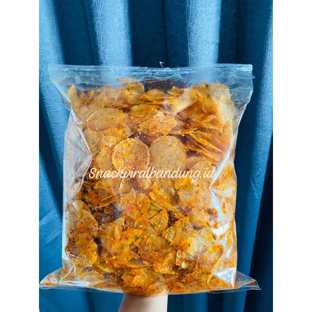 

kripik kaca/ pikca pedas daun jeruk enak gurih bumbu melimpah 1kg