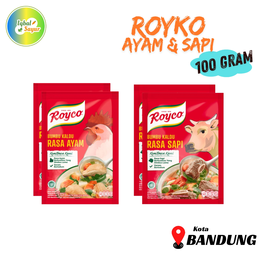 

Royco Bumbu Penyedap Rasa Ayam dan Sapi 100 Gram