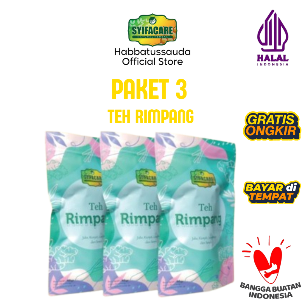 

Teh Rimpang Syifacare – Jahe, Kunyit, Temulawak | Minuman Kesehatan Harian Herbal