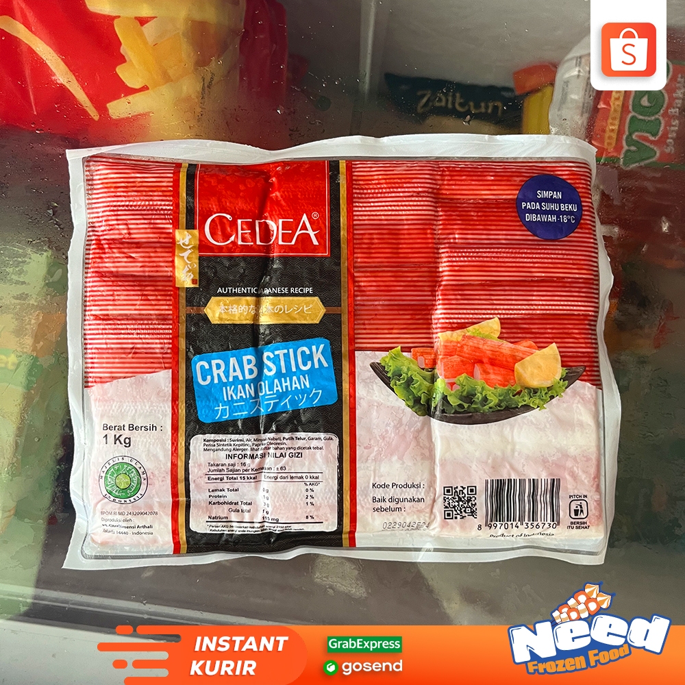 

CEDEA CRAB STICK 250GR 1KG | SEAFOOD CEDEA | OLAHAN IKAN FROZEN