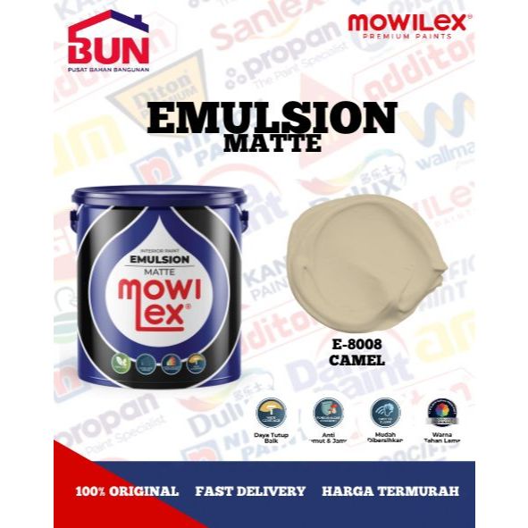 Mowilex Emulsion Cat Tembok Interior 20 Liter - CAMEL (TINTING)